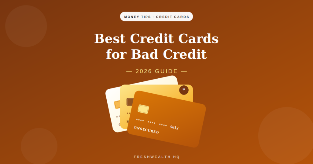 Best credit cards for bad credit 2026 comparison including Discover, Capital One, and Chime secured cards