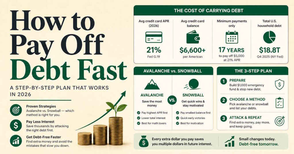 How to pay off debt fast: step-by-step snowball or avalanche payoff plan