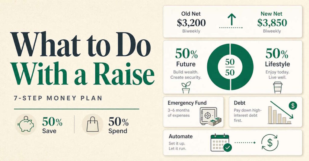 What to do with a raise: 7-step money plan for saving, debt, and lifestyle spending